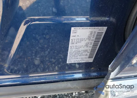 2021 Nissan Murano S Intelligent Awd из США, поврежденный, VIN 5N1AZ2AS6MC132542